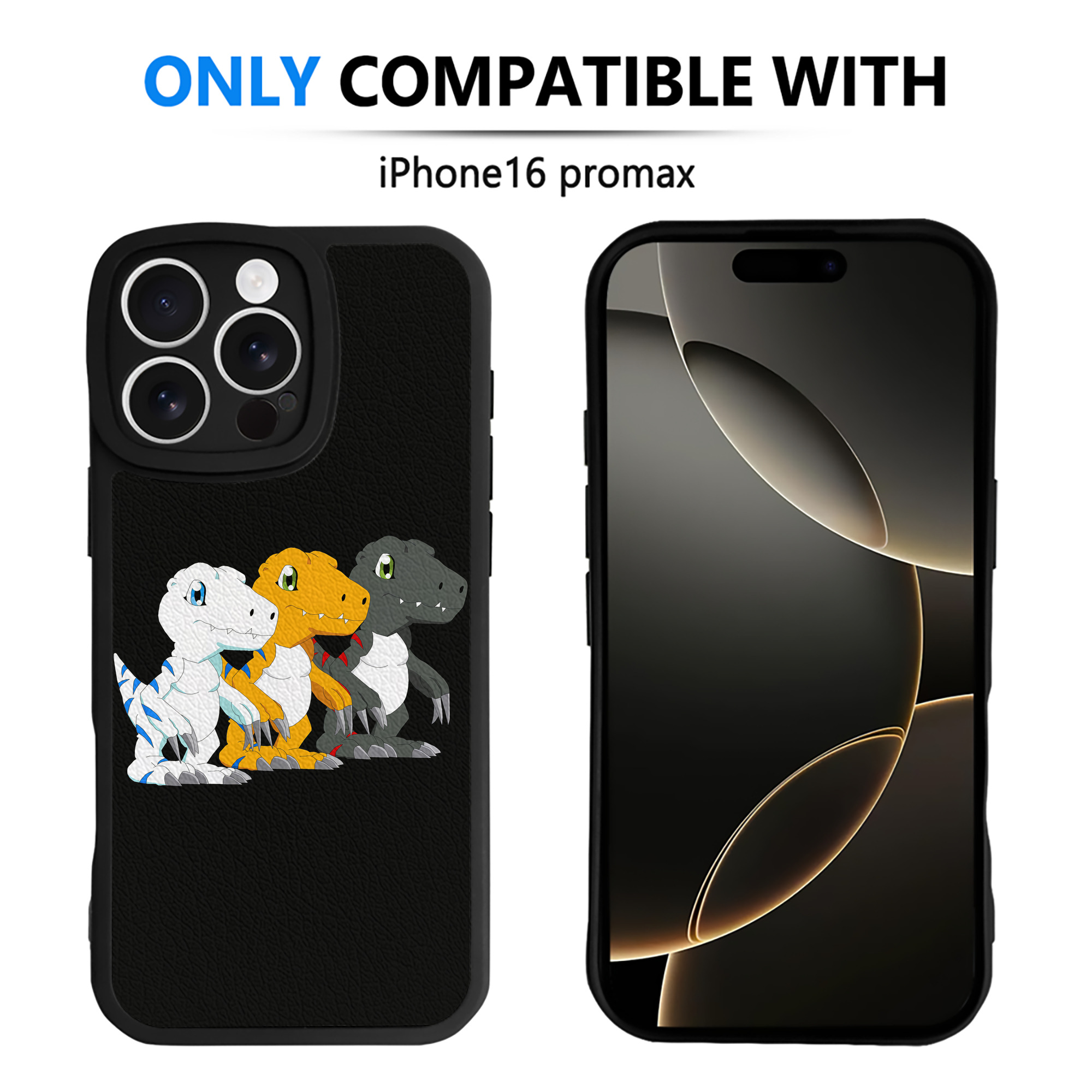 （画像用） Digimon デジタルモンスター/デジモン 【iPhone 16シリーズ対応】シリコンスマホケース（レザー調） 材質：シリコン